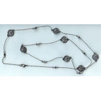 MX Signature Collection white gunmetal necklace