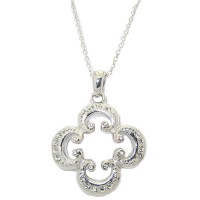 Wholesale MX Rhodium Necklace accented in crystal