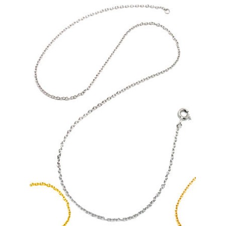Sterling Silver Neck Chains Yellow on Sterling 