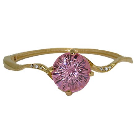 Hinged Pink Ice Bracelet 20 CTW CZ