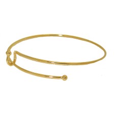 Expandable Wire Bangle Bracelet in yellow gold