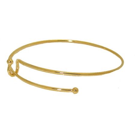 Expandable Wire Bangle Bracelet in yellow gold