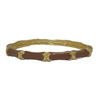 Enamel Bangle hinged gold