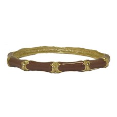 Enamel Bangle hinged gold