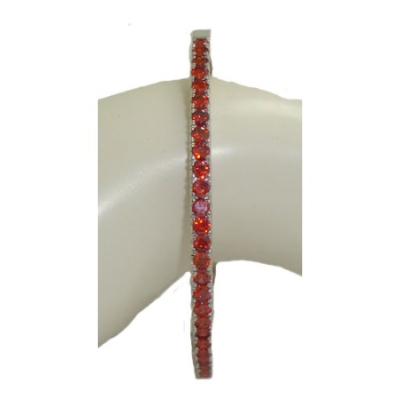 Cz Bangle Bracelet RUBY RED Crystal