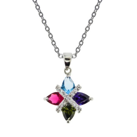 Unique Fancy Cz Pendant in Multi