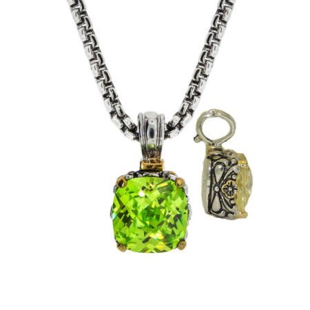 Designer Cable Jewelry Necklace Peridot