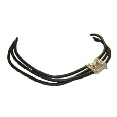 Black Rubber wholesale Triple Necklace 18 inches