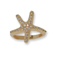 Pave Austrian Crystal Starfish Wholesale Designer Ring