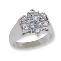 White CZ Classic Designer ring