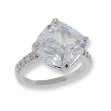 Classic Wholesale White Cubic Zirconia Ring White Gold