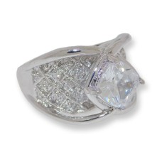 Bachelorette Bling Ring White Wholesale Simulated Diamond ring