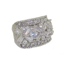 White Center Cubic Zironia And white wholesale crystal ring