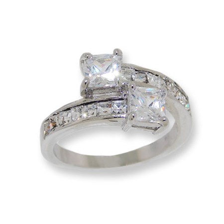 White CZ's Wholesale Ring