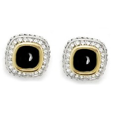 Designer Cable Eternity Earring Jet Black