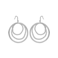 Brushed Silver Earring