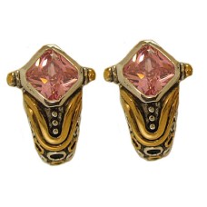 Pink Designer Simulated Diamond Earring