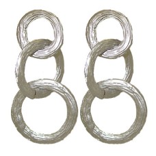 Silver post back earrings