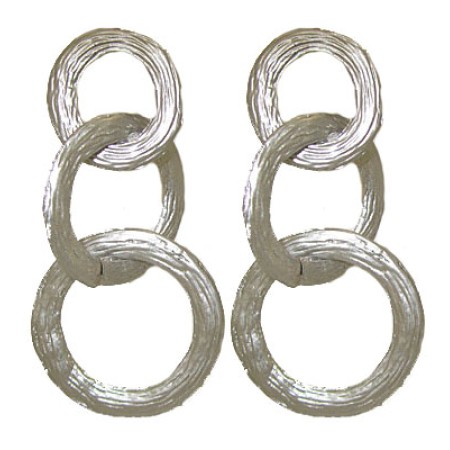 Silver post back earrings