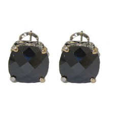 Designer Cable Jewelry Earring Jet Black