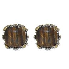 Designer Cable Jewelry Earring Tiger Eye