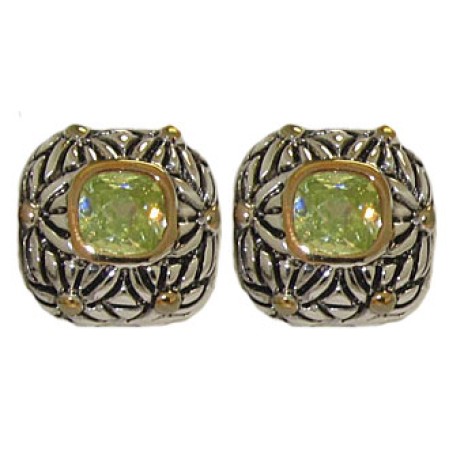 Designer Cable Fashion Earring Peridot