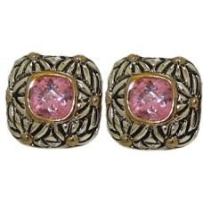 Designer Cable Fashion Earring Pink