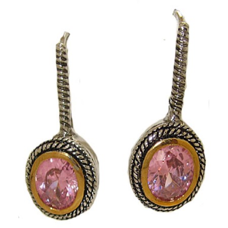Double Cable Earring Pink