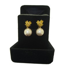 Pink Pearl French Knot Earrings Boxed