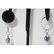 Sterling silver Two Sided Enameled Padlock Charm Earrings