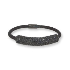 Stainless mesh wholesale bracelet with Hematite Crystals