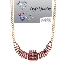 Crystal Ruby Necklace set in Gold