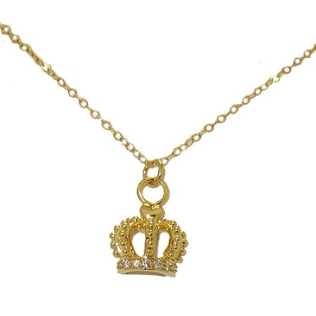 Golden Crown Accented in Crystal