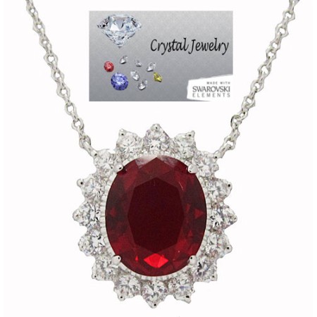 Princess Kate And Princess Di Wholesale Necklace with chain Ruby