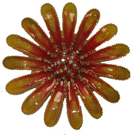 Yellow And Red Wholesale Sunflower Pins
