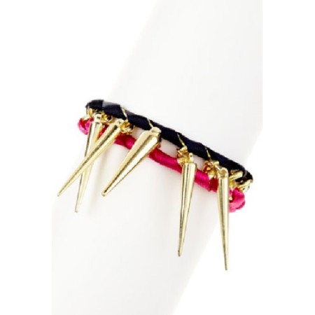 Pink Rose Spike Bracelet