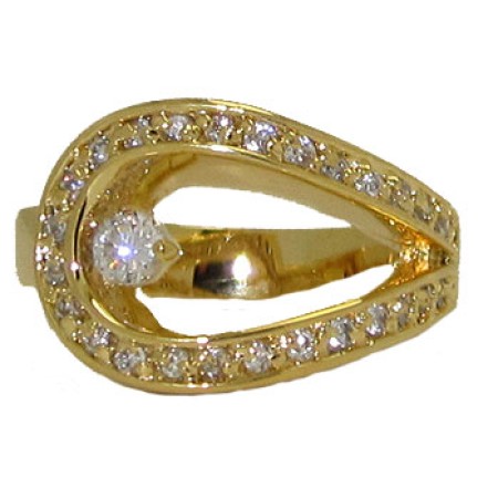 Designer Swirl 18 Karat Ring