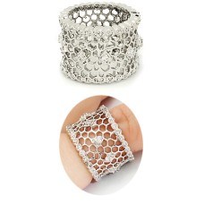 Open Weave Wide wholesale Band Cz Ring