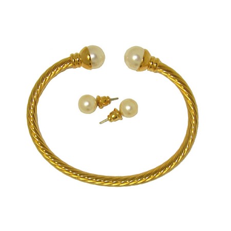Bracelet And Earring Sets Elegant Bracelet Pearls