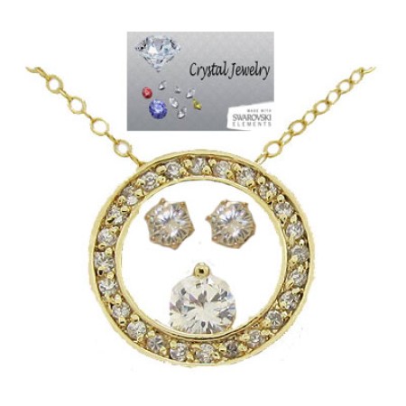 CZ Designer Eternity Wholesale Necklace Earring Set