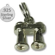 925 Sterling Silver binoculars charm