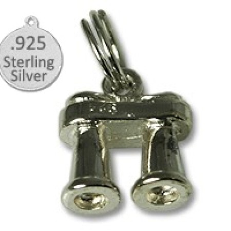 925 Sterling Silver binoculars charm