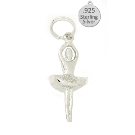 Sterling Silver Ballerina charm