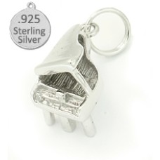 Sterling Silver Grand Piano Charm