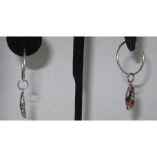 Sterling Silver Racing Car charm Earring 