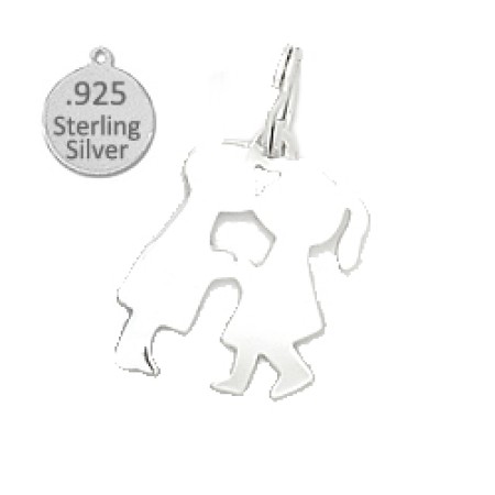 Charm 925 Wholesale Sterling silver boy And girl kissing charm