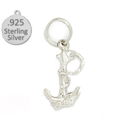 925 Sterling silver anchor And rope wholessale charm