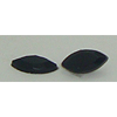 12 Stones Wholesale 10mm X 5mm Fancy Edged Black Stone