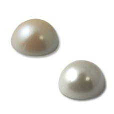 20 Wholesale16mm Off White Pearl Flat Back